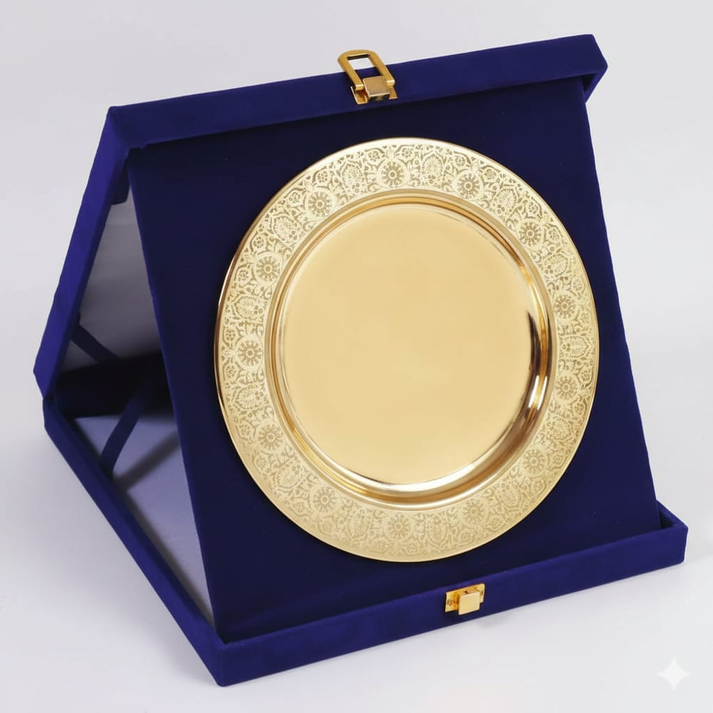 The Gilded Sunburst Salver with Presentation Case